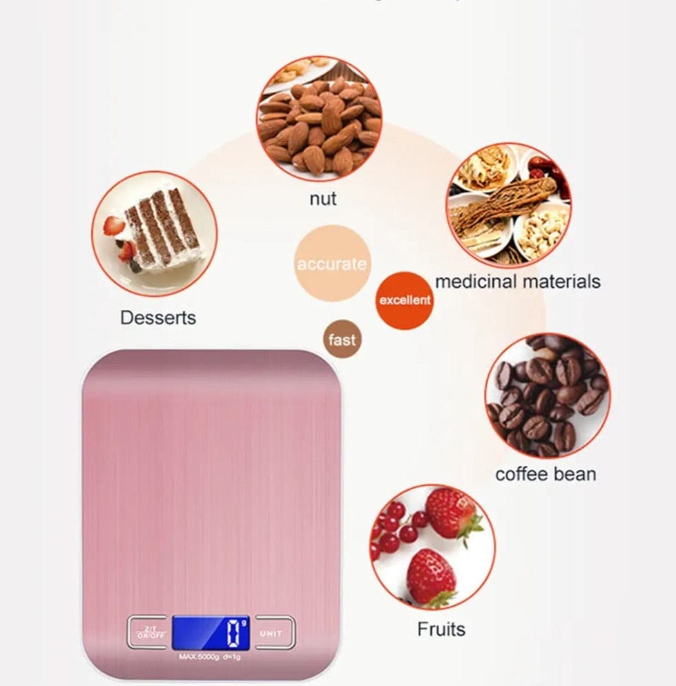 Digital Kitchen Scale, Multifunction LCD Display Kitchen Scale, Stainless Steel Measuring Scale, Rechargeable Steel Food Weighting Scale, Household Kitchen Scale, Portable Precision Scales