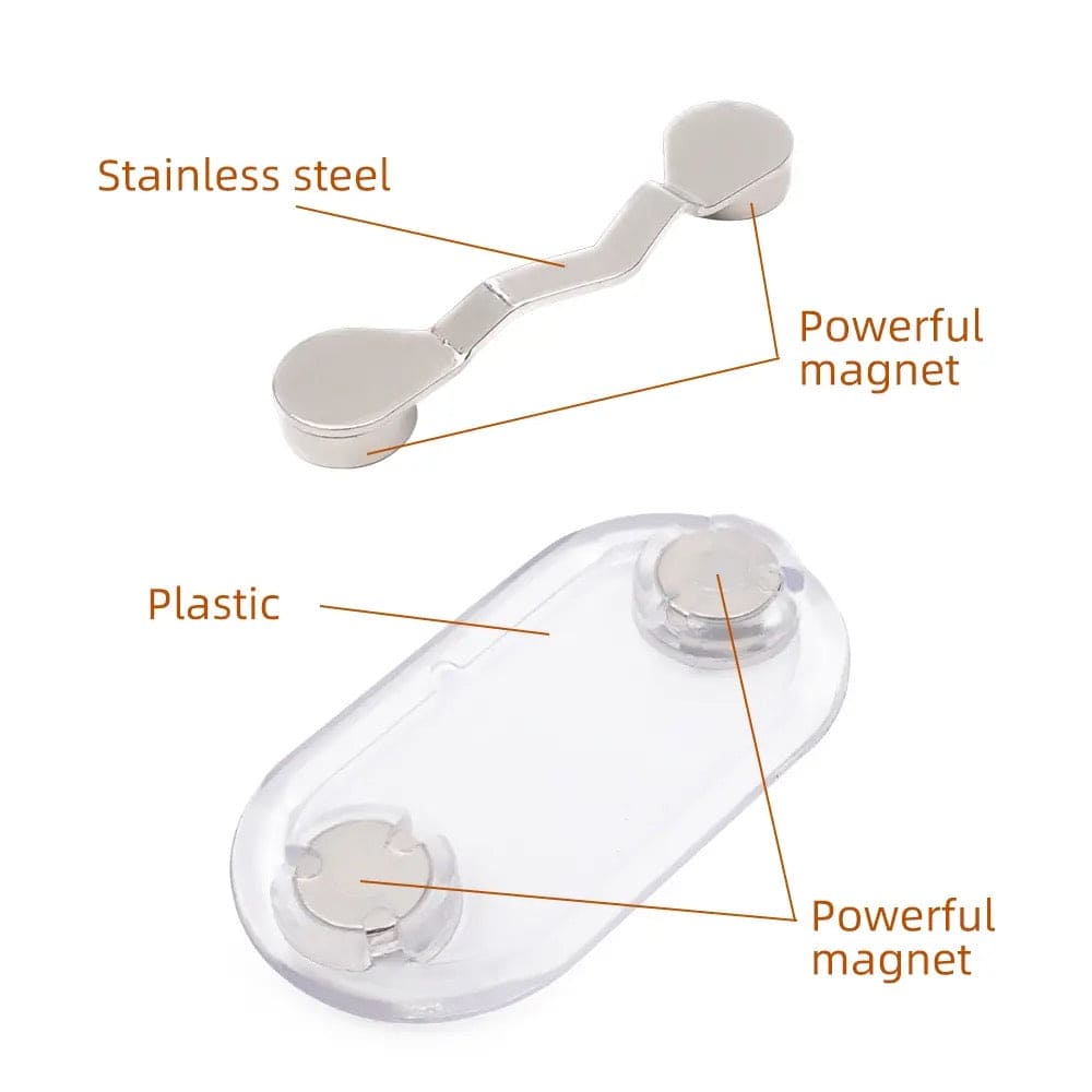 Magnetic Glass Holder, Multifunction Hang Eyeglass Holder, Portable Clothes Magnet Clip, Glasses Brooch Clips