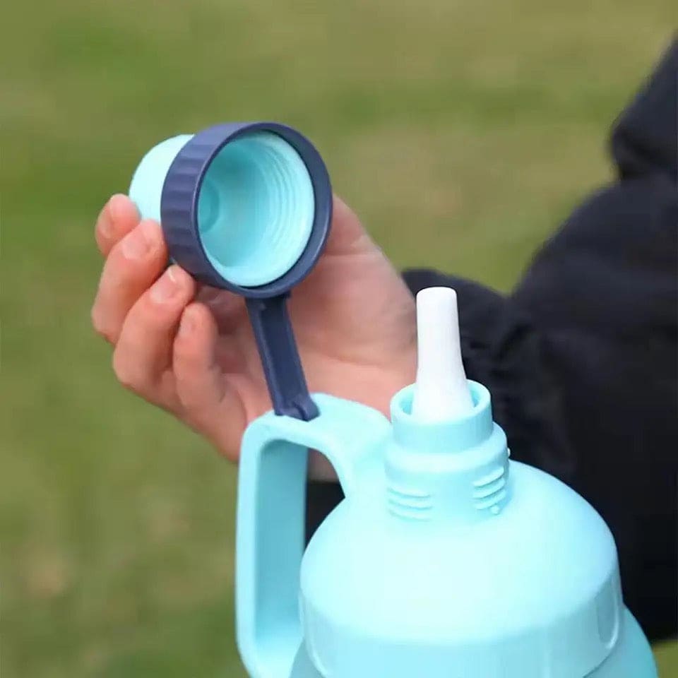 1.8L Rainbow Water Bottle, Motivational Water Bottle, Portable Large Capacity Water Dispenser Bottle, Sports Gradient Water Cup, Leakproof Reusable Water Bottle for Sports Fitness