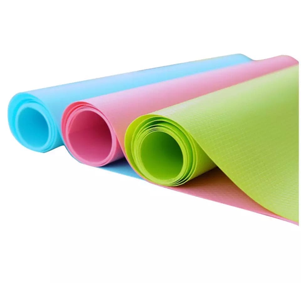 Silicone Fridge Liner, Multifunctional Refrigerator Mat, Anti Frost Waterproof Pad, Non Adhesive Kitchen Drawer and Cabinet Liner EVA Fridge Mats for Shelf, Washable Liners for Home Kitchen