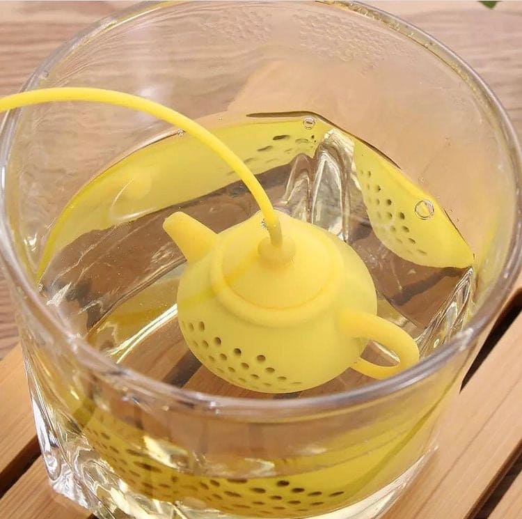 Creative Kettle Shape Silicone Tea Infuser, Reusable Tea Coffee Strainer, Teapot Shape Tea Filter