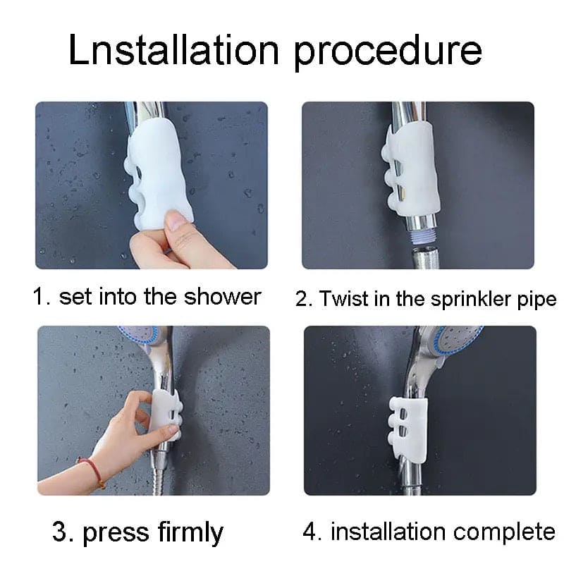 Set of 2 Bathroom Shower Head Holder, Suction Cup Wall Mounted Non-slip Stand Bracket, Bathroom Hooks Storage Organizer, Shower Nozzle Fixing Bracket, Silicone Shower Head Holder