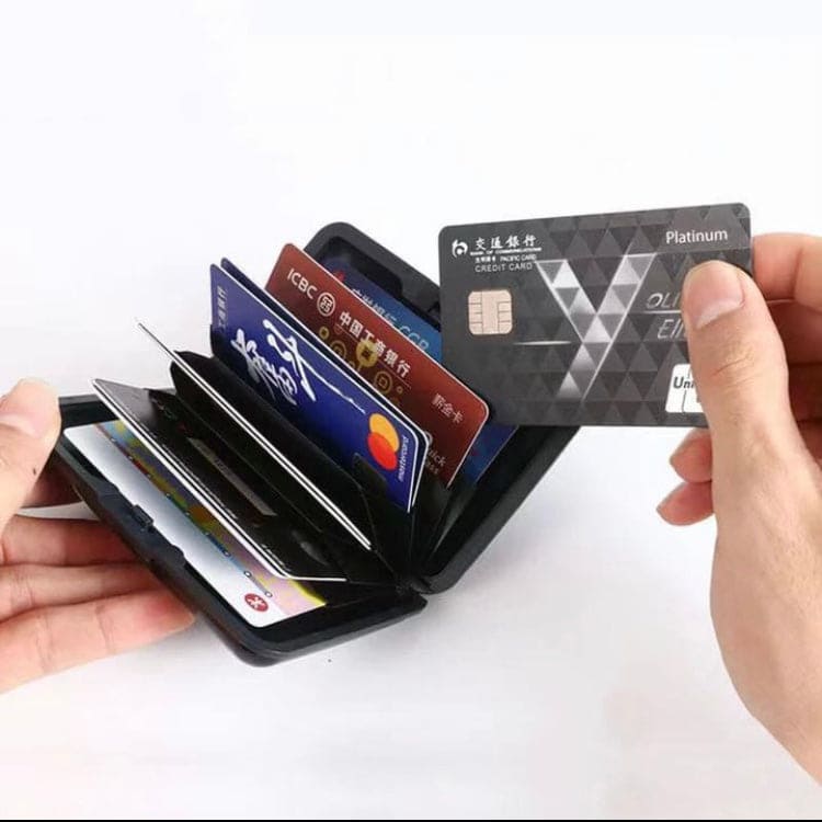 Aluminum Business Card Holder, Waterproof Stainless Steel Card Case, Solid Credit Card Holder, Money Bag Storage Travel Wallet