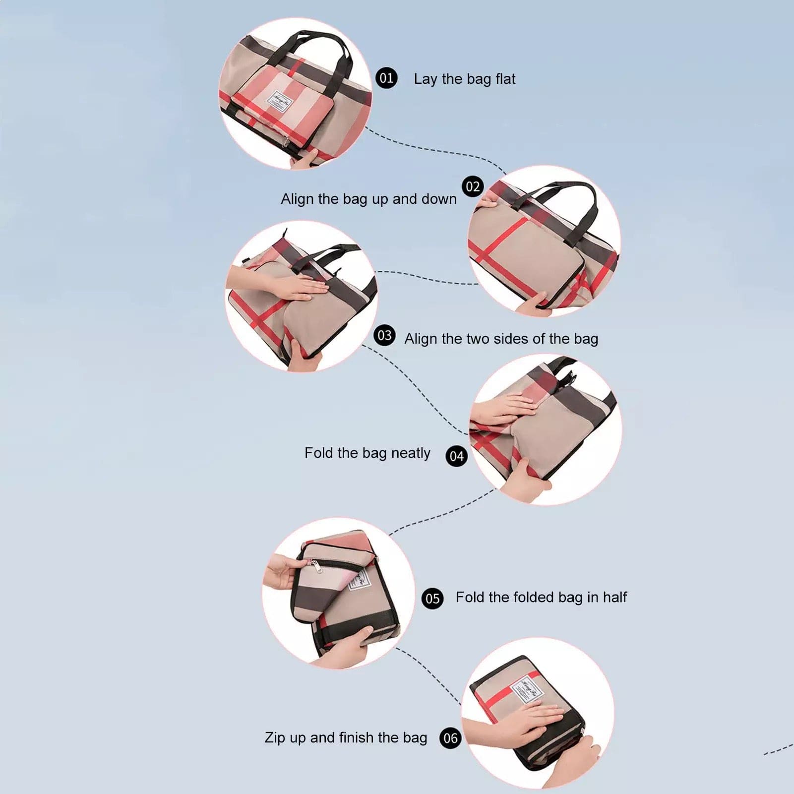 Durable Fitness Handbag, Folding Duffel Bag, Waterproof High Capacity Fashion Plaid Travel Hand Bag, Wet Dry Separation Sports Tote Bag, Women Shoulder Bags, Multifunctional Travel Bag, Convenient Foldable Travel Storage Bag