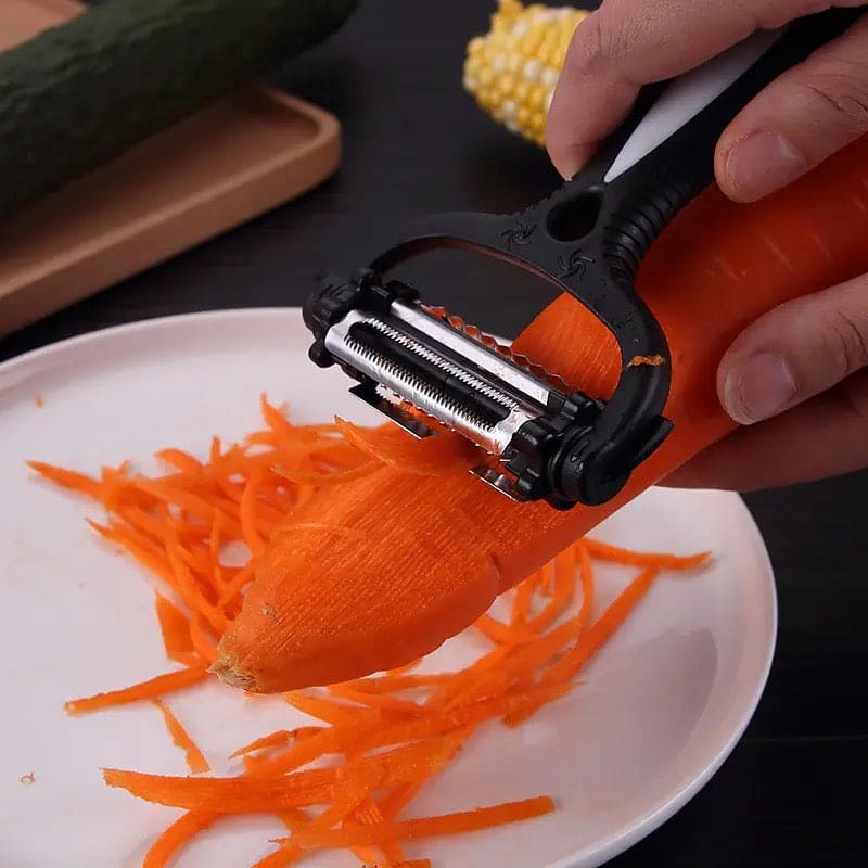Simple Vegetable Peeler, Multifunctional  Rotary Vegetable Peeler, Stainless Steel Rotary Grater, Cabbage Potato Slicer Fruit Knife Kitchen Gadget, Multi Purpose 360 Degree Rotary Kitchen Tool
