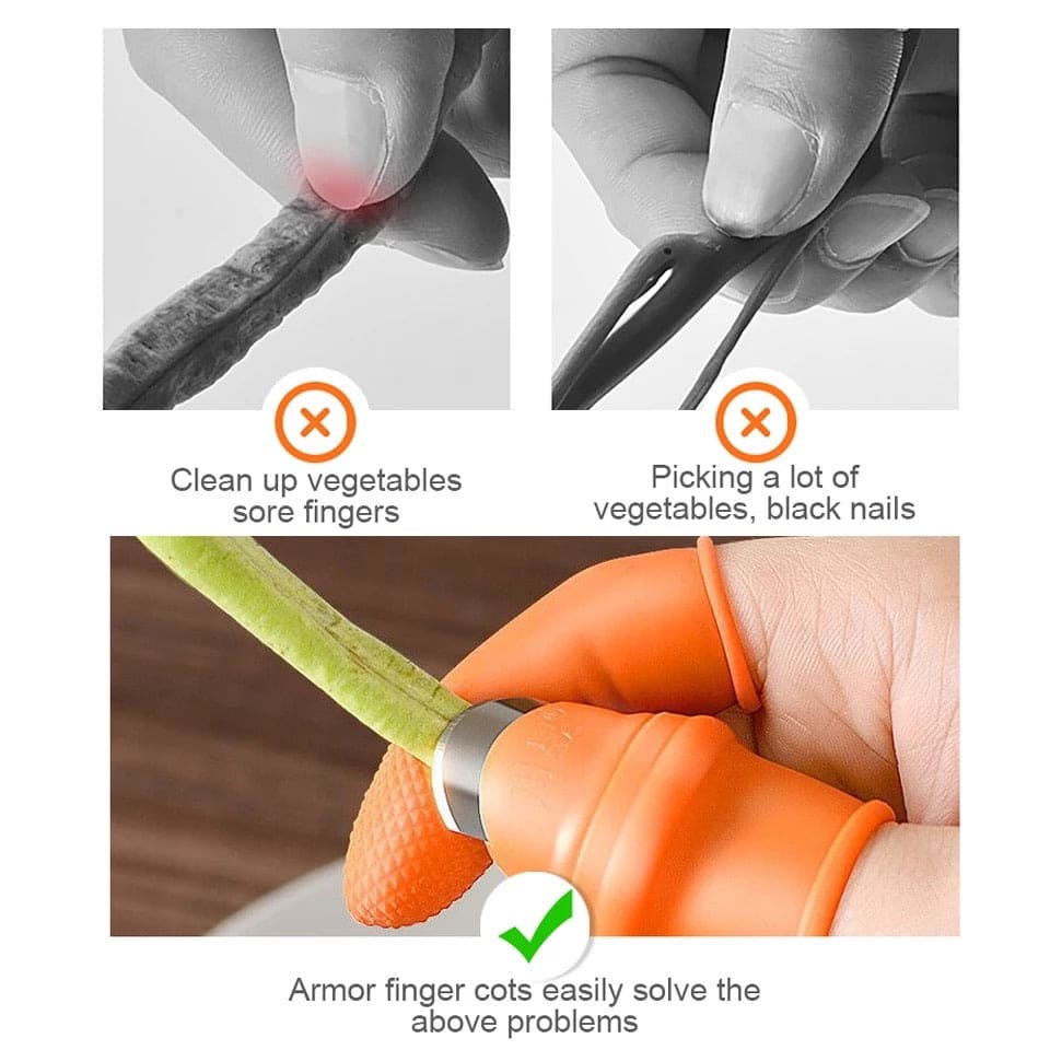 Silicone Thumb Knife, Finger Cover- Finger Fruit Picker Knife, Thumb Knife Set