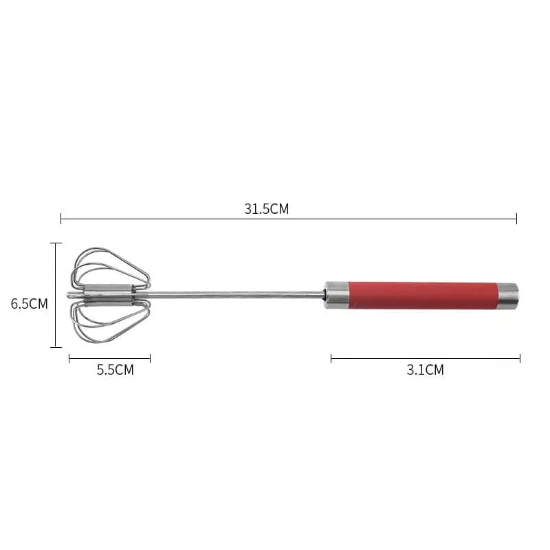 Colorful Long Handle Whisker, Stainless Steel  Semi Automatic Whisk, Manual Press Type Butter Whipping, Manual Press Type Egg Beater, Kitchen Baking Tool Baking Accessories, Automatic Stirrer for Milkshake Sauce Drink