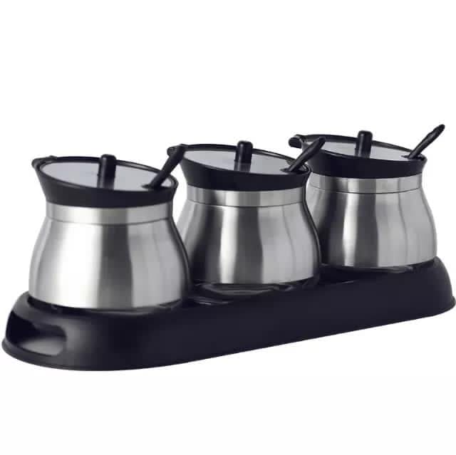 Stainless Steel Spice Tanks Set, Herbs And Spice Container, Seasoning Spice Jars
