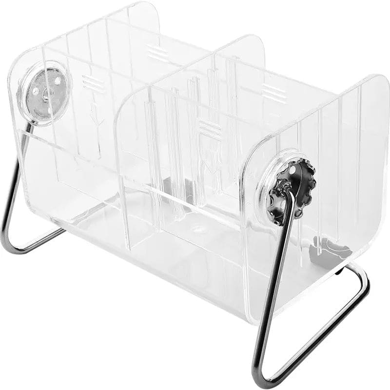 Acrylic Clear Remote Control Holder, 360 Rotating Desktop Makeup Cosmetic Storage Box, Glasses Sundries Organizer