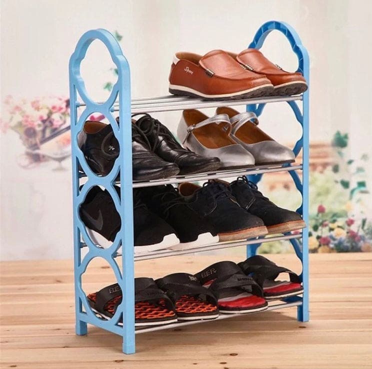 Multipurpose Cabinet Shoe Hanger, Creative 5 Layers Simple Shoe Shelves, Plastic Easy Assembled Cabinet Books Shelf