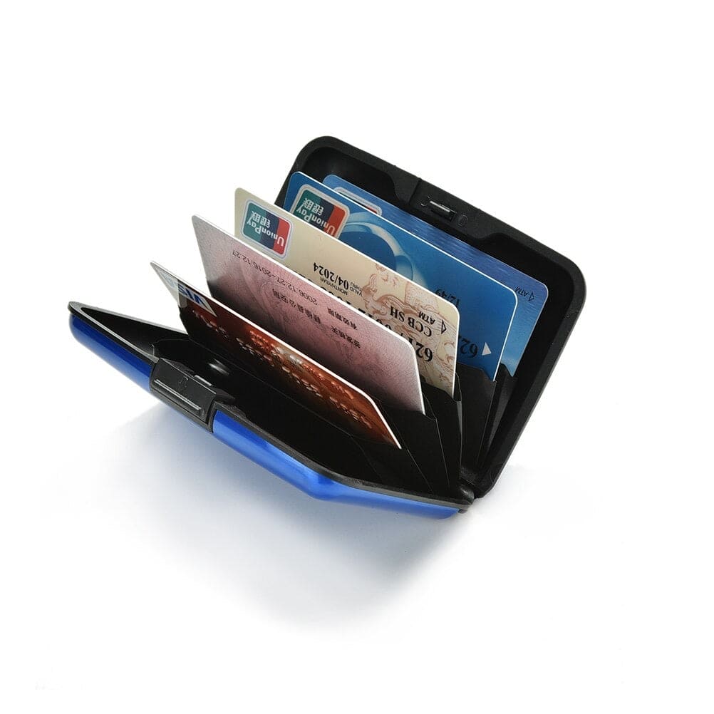 Aluminum Business Card Holder, Waterproof Stainless Steel Card Case, Solid Credit Card Holder, Money Bag Storage Travel Wallet