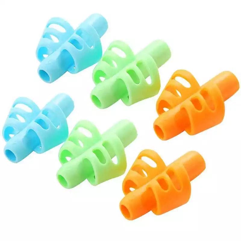 3Pcs Creative Two Finger Pencil Grips, Fingers Silicone Pen Holder For Students, Child Cute Writing Correction Stationery, Student Stationery Teaching Equipment