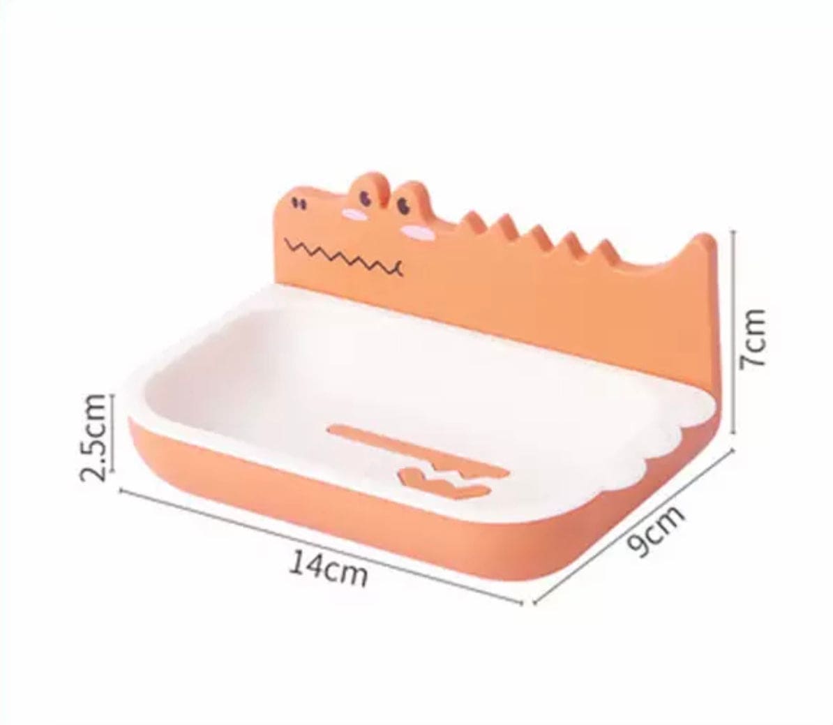 Cute Crocodile Double Layer Soap Holder, Self Draining Soap Box With Tray, Multifunctional Drain Soap And Sponge Holder