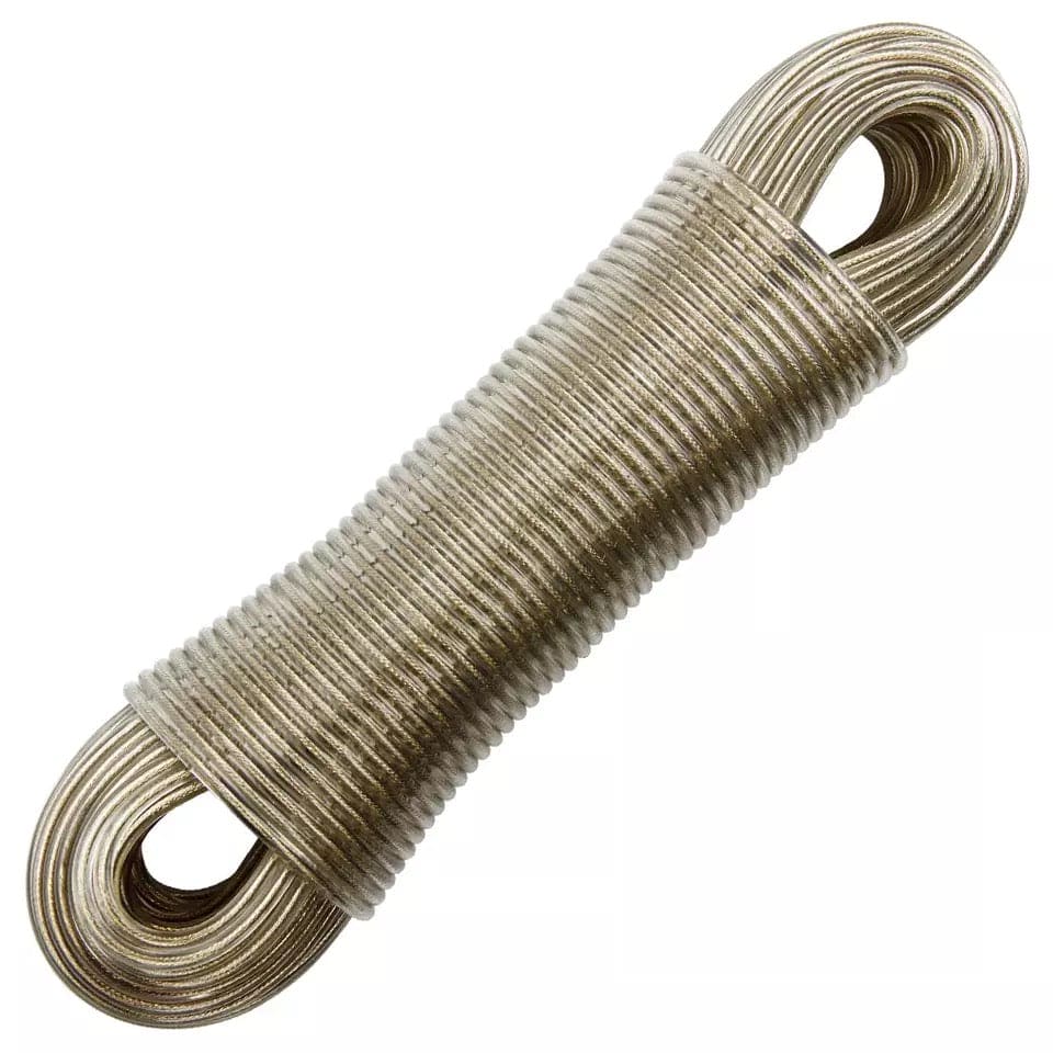 Metal Clothes Line, 20m Washing Line Rope, Steel Core Laundry Clothes ...