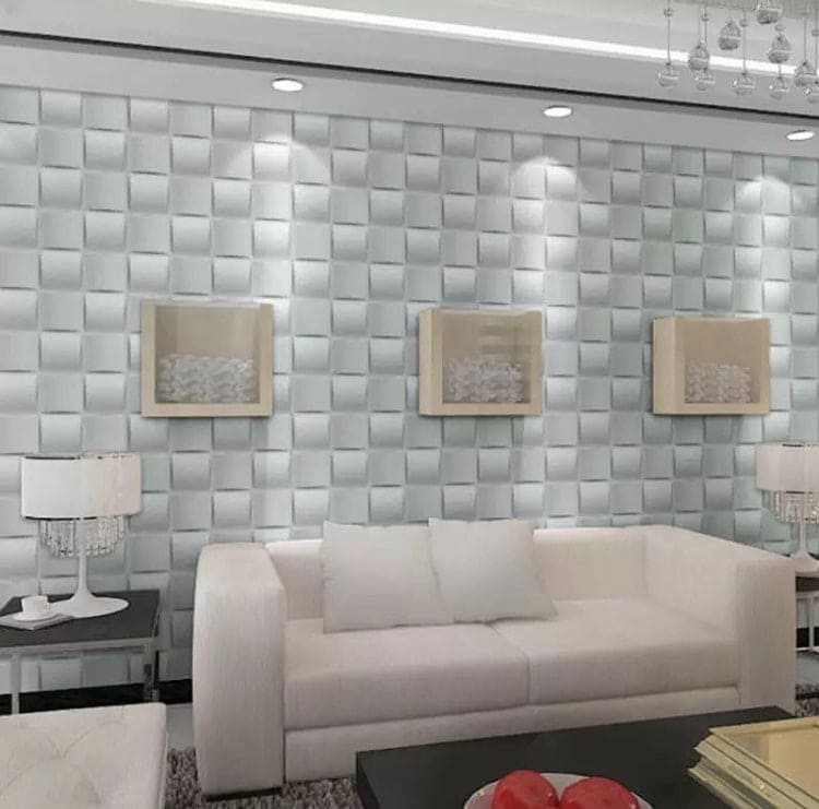 3D Tile Panels Mold Plaster Stone Wallpaper, Wall Art Decor,  3D Living Room Wall Sticker, Mural Bedroom Decor Wallpaper