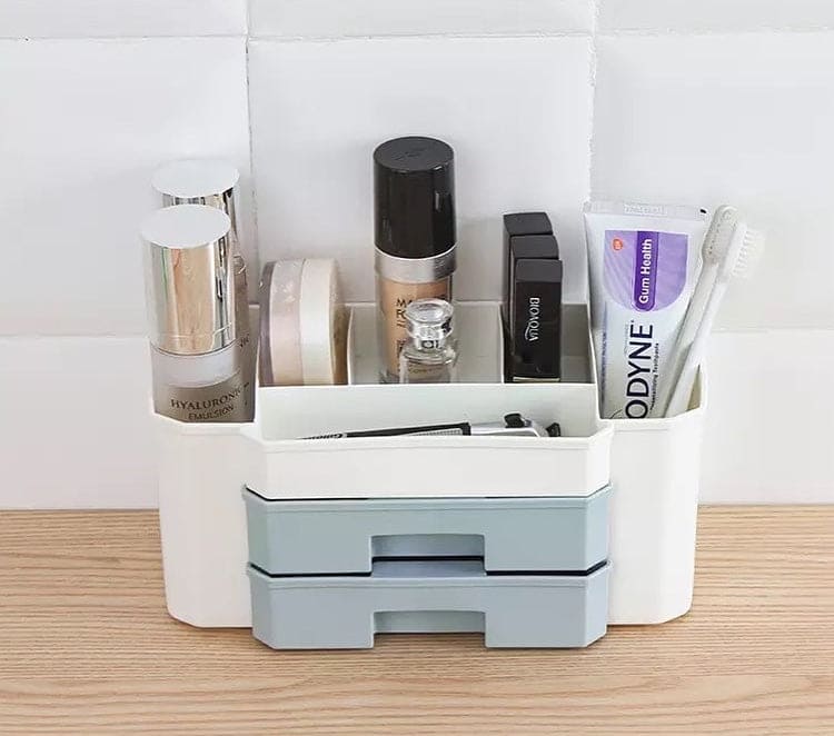 New Desktop Makeup Box, Professional Saving Space Desktop Cosmetics Storage Case, Drawer Type Box Cosmetic Organizer, Cosmetic Organizer/Box for Bathroom