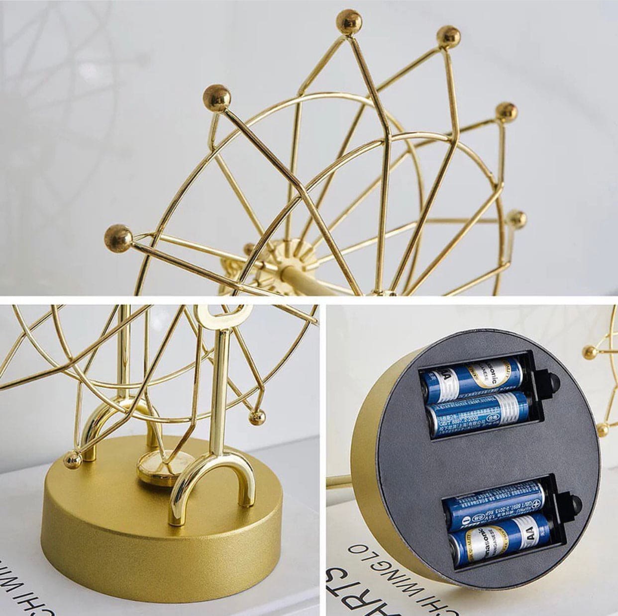 Metal Ferris Wheel, Nordic Iron Rotating Ferris Wheel, Home Decor Ferris Wheel