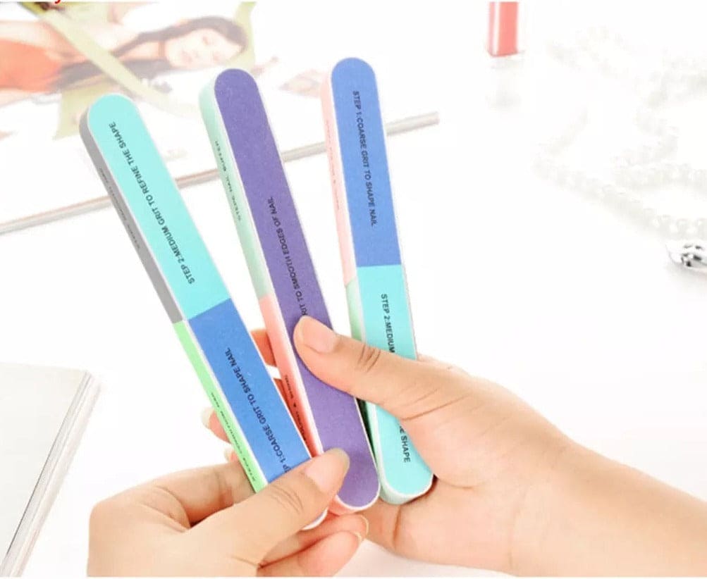 7 Faced Sandpaper Nail File Knives Nail Tool, Nail File Double Side Buffing Bar, Seven Sided Nail Files Polishing Tool, Manicure Pedicure Professional File Nail Art Sanding Nail Buffer
