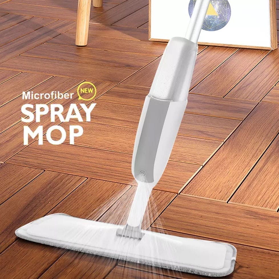 350ml Spray Mop Broom Set, Magic Mop Wooden Floor Flat Mop, Reusable Microfiber Pads Lazy Mop