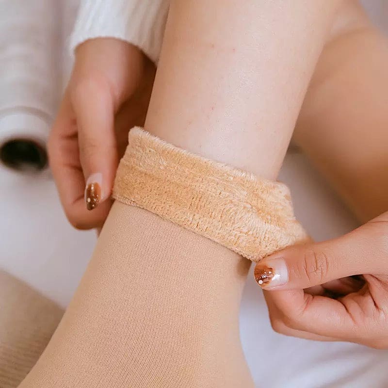 Winter Warm Thicken Thermal Socks, Wool Cashmere Snow Seamless Socks, Woolen Warm Socks Winter Thicken Thermal Wool Cashmere Socks, Seamless Female Fur Socks
