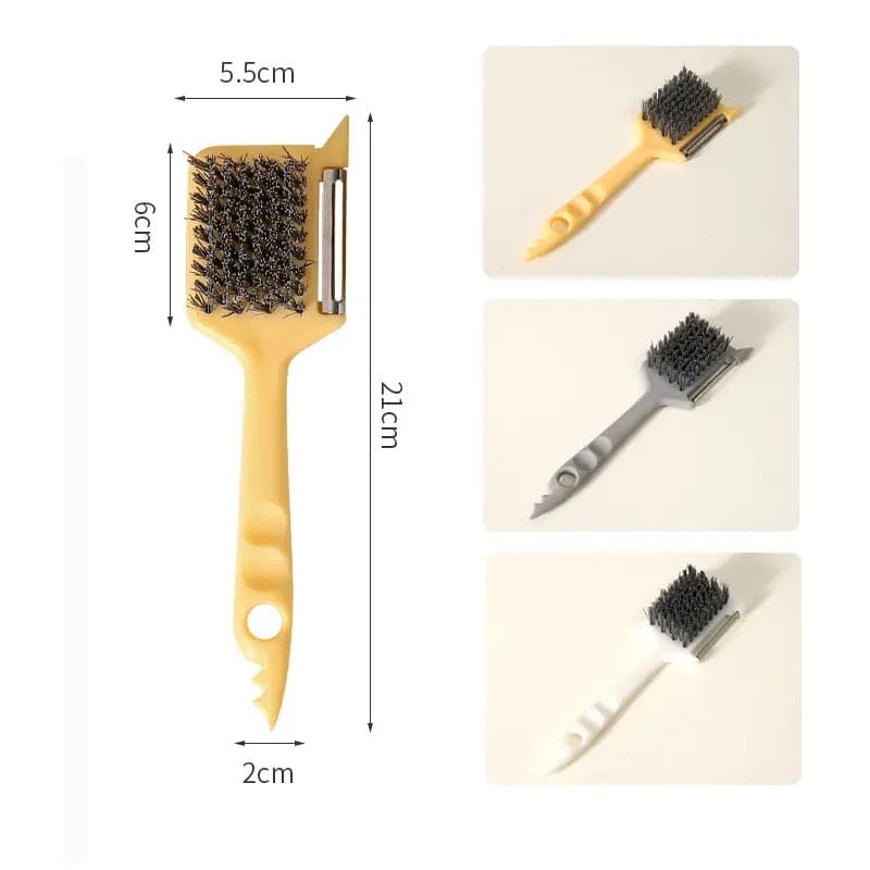 5 In 1 Sharp Peeler, Fruit Peeler With Brush, Kitchen Vegetable Cleaning Brush, Plastic Vegetable Fruit Peeler, Creative Vegetable Fruit Peeler Peeler for Brush  Home Kitchen Tool