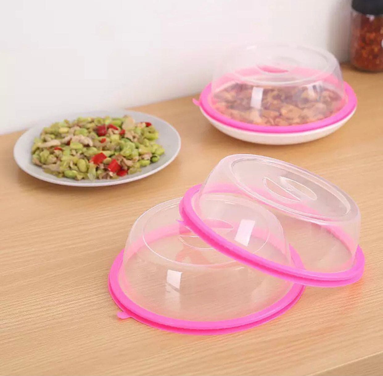 Silicone Microwave Bowl Cover, Silicone Fresh-Keeping Microwave Bowl Cover With Oil Proof Sealing, Anti-mosquito Breathable Dining Table Lid, Microwave Silicone Plate Cover Lid