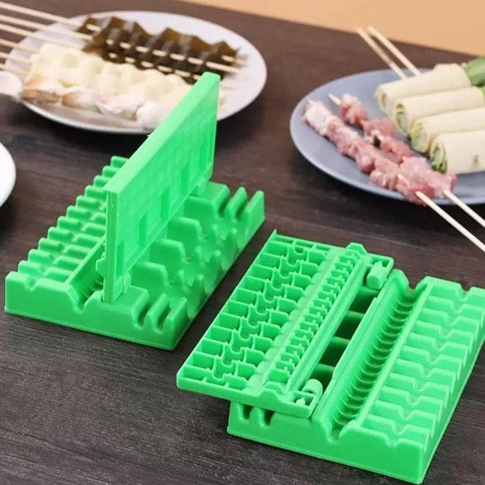 BBQ Stringing Machine, Multifunction Quickly Skewer Machine, Artifact Mutton Shashlik Skewer, BBQ Barbecue Stringing Machine, Outdoor Barbecue Supplies Accessories Barbecue Gadgets