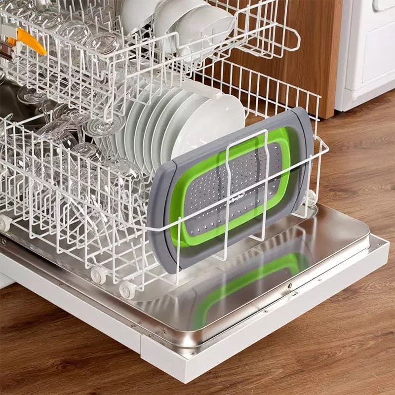 Expandable Silicon Drain Basket, Pull Rod Washing Vegetable Washing Basket, Telescopic Folding Drain Basket With Extendable Handles