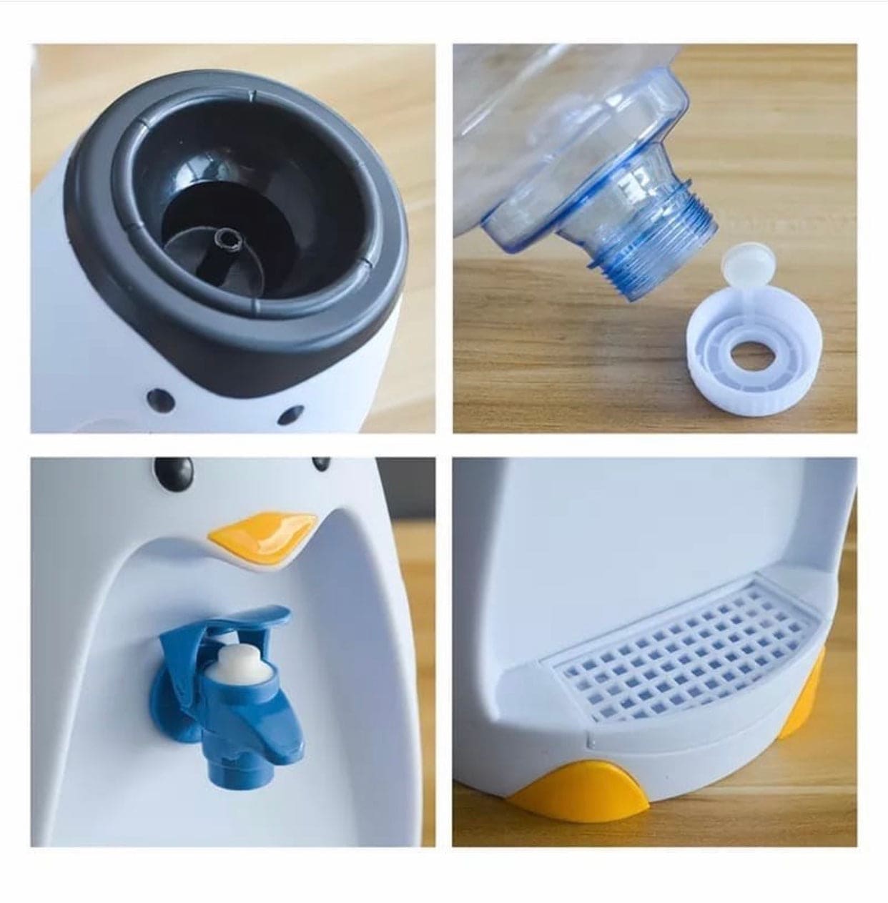 Cute Penguin Shaped 2L Water Dispenser For Kids, Mini Drink Dispenser With Water Tank, Mini Desktop Cartoon Kids Dispenser