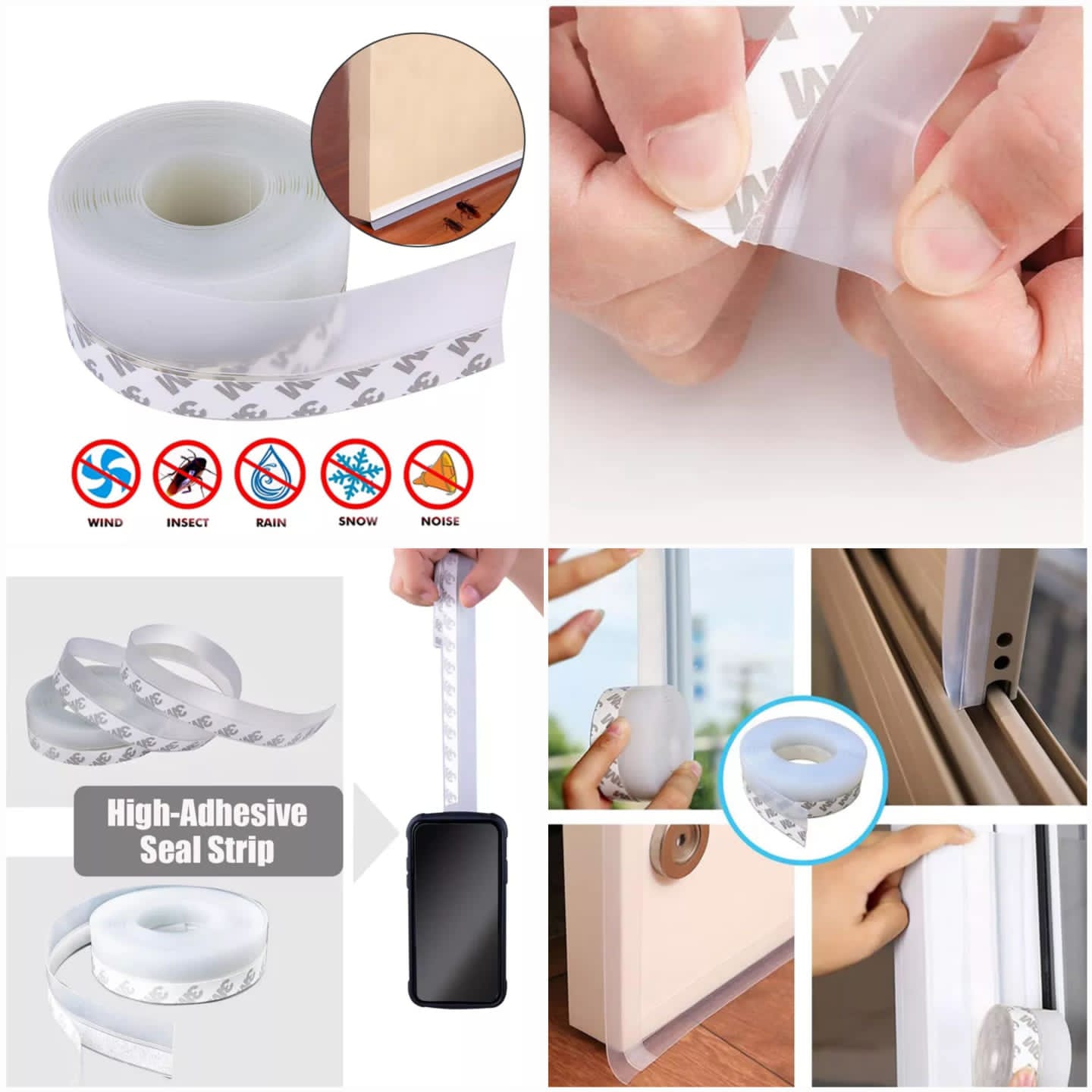 Window Sealing Tape, Bathroom Kitchen Shower Waterproof Mold Proof Tape, Sink Bath Sealing Strip Tape, Bar Door Sealing Strip
