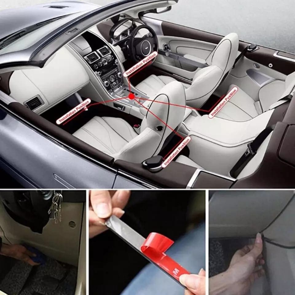 Car Strips Lights, RGB Interior Atmosphere Strip Light, Decorative Foot Lamp, Car Ambient Lights, Multicolor Music Car Strip Light, Under Dash Lighting Kit with Sound Active Function