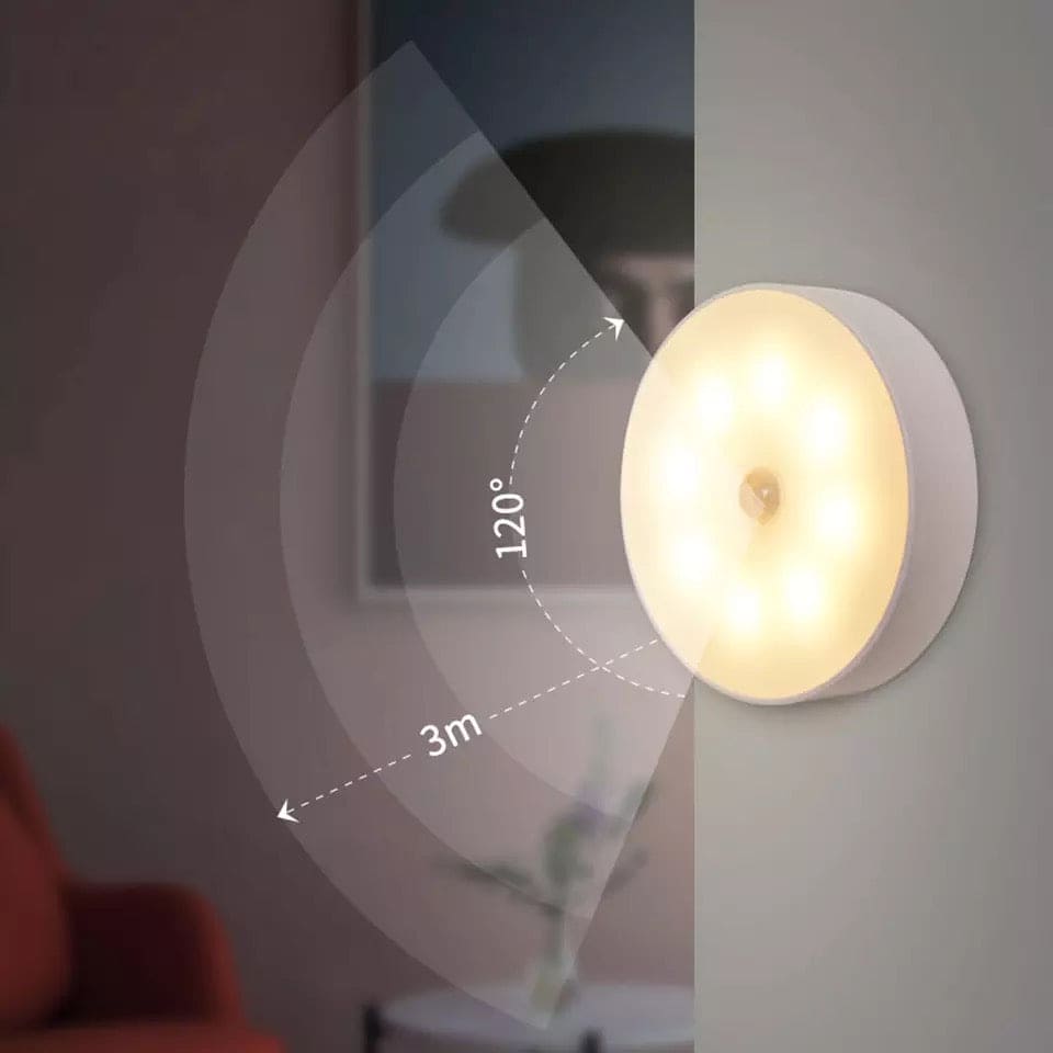 Motion Sensor Night Lamp, Magnetic Body Induction Lamp, Wireless Hook Magnetic Closet Bedroom Wall Lamp