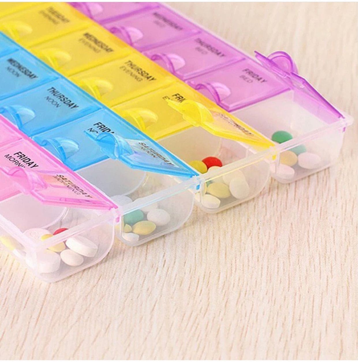 Portable Medicine Storage Organizer, Outdoor Travel Pill Protect Container, Splitters Pill Case Holder, Weekly Portable Medicine Storage Container