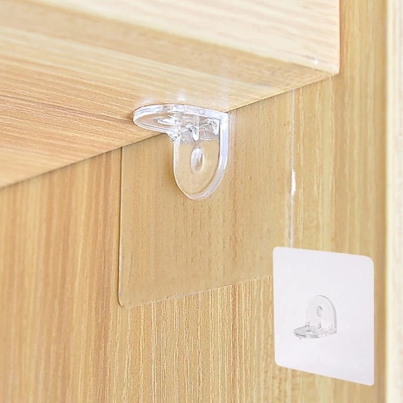 Support Shelf Pegs, Drill Free Nail Instead Holders, Closet Cabinet Shelf Support Clips Wall Hangers