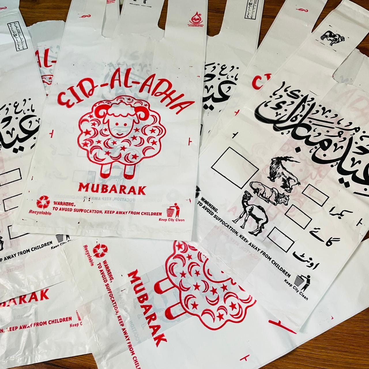 Bakra Eid Meat Bags, Disposable Shoppers, Meat Plastic Bags