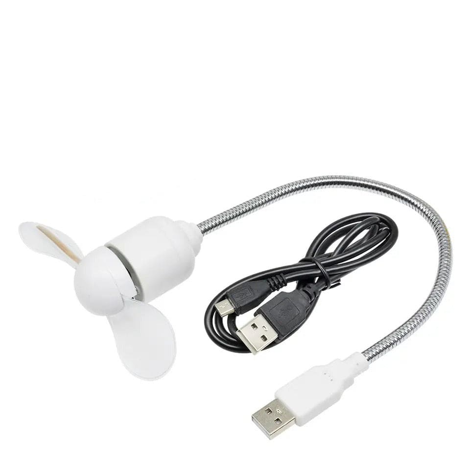 Portable Colorful USB Fan, Mini Flexible Cooling Fan, USB Colorful Light Emitting Fan, Hand Mini Power USB Fan, Reading Lamp Repellent Cooling Fan