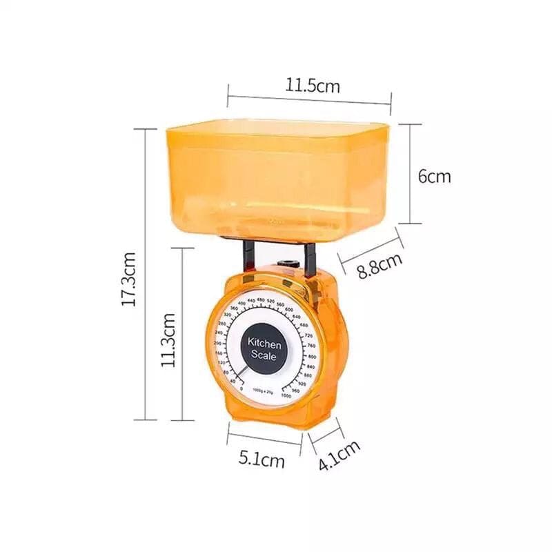 Mini Kitchen Scale With Tray Bowl, Measuring Weight Tool, Measure and Compass Mechanical Scales