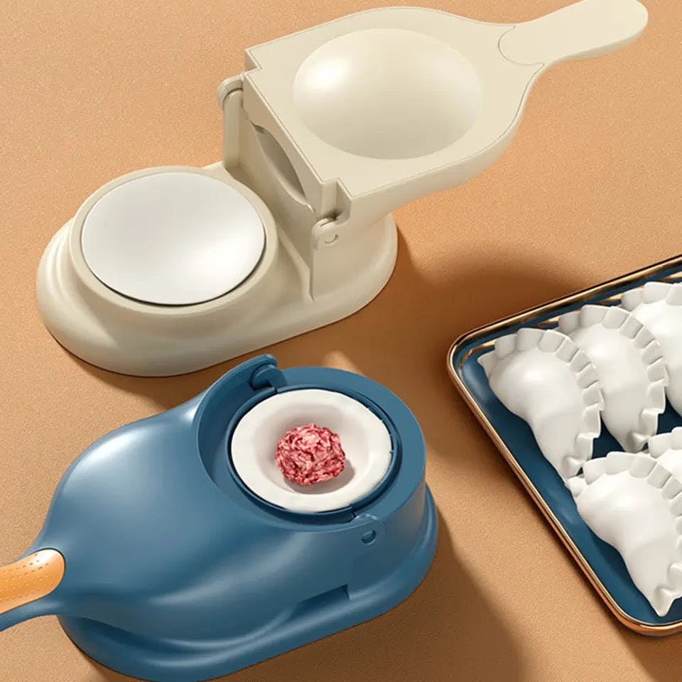 2 In 1 Dumpling Maker, Portable Manual Dumpling Presser, Dumpling Maker Mold, Dough Skin Molder Machine, Rolling Dough Dumpling Machine, Manual Tortilla Maker, Dough Pressing Tool, Kitchen Dumpling Making Tool