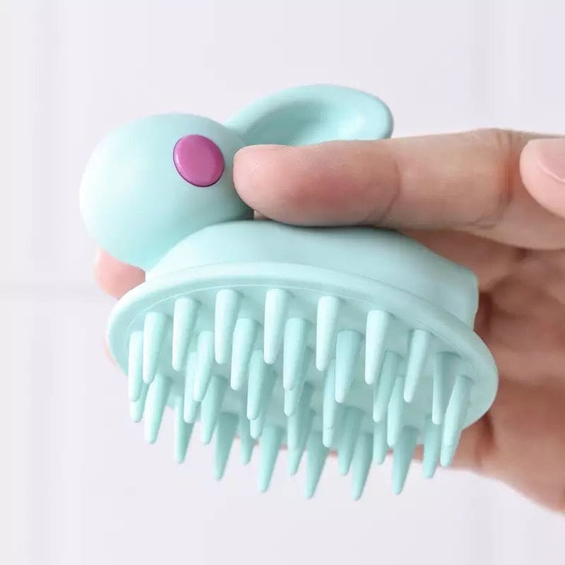 Silicone Rabbit Baby Bath Brush, Hair Washing Comb Shower Brush, Bath Spa Slimming Massage Brush, Soft Glue Shampoo Brush, Head Body Scalp Massage Brush, Children Bath Brush