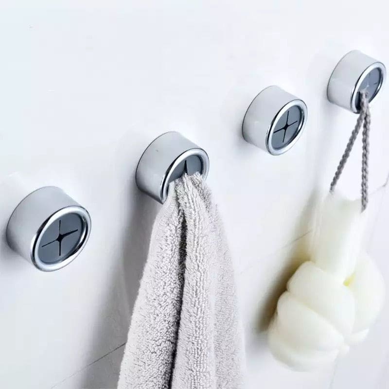 Self Adhesive Round Towel Holder, Wall Mounted Punch-Free Towel Storage Clip, Self Adhesive Kitchen Cloth Clip, Towel Plug Holder
