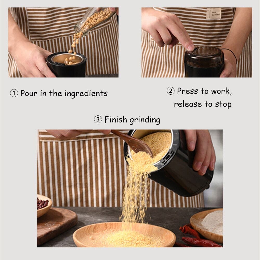 Stainless Steel Nut Electric Coffee Grinder, Multifunctional Grinding Machine, Multigrain Mini Grinder, Nuts Seed Grinding Machine