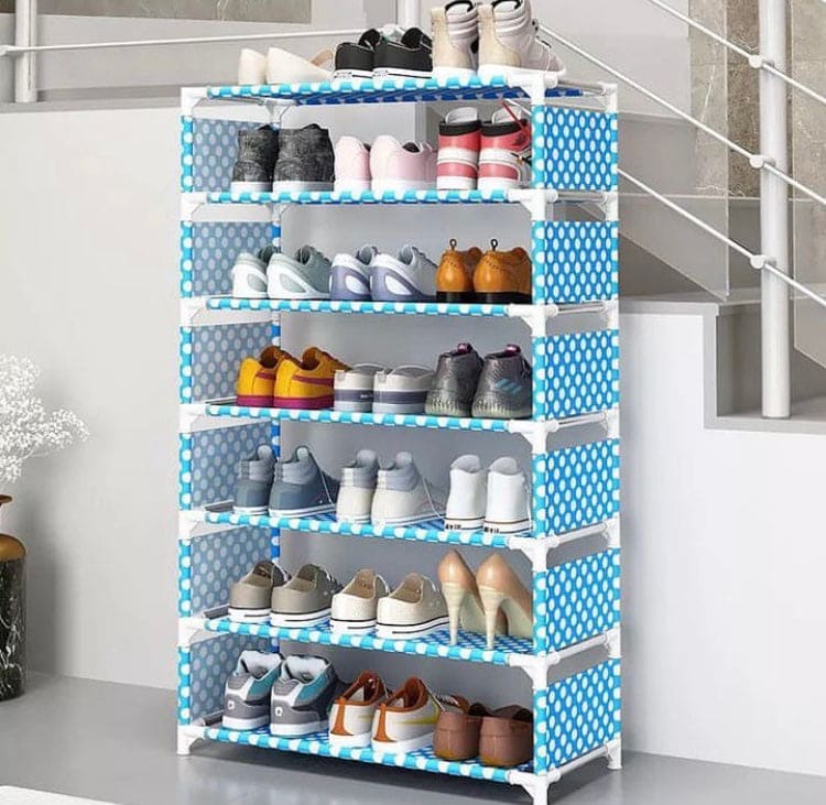 DIY Household Shoe Rack, Entryway Space-saving Shoe Organizer, Portable Multi Layer Shoe Shelf, Non-Woven Fabric Combined Cabinet Storage for Home, Handrial Sturdy Removable Hallway Shoe Rack,  Home Furniture Shoe Stand