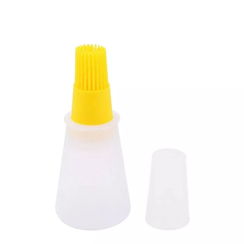 Portable Silicone Oil Bottle,Oil Brush With Squeeze Bottle, Silicone Bastry Brush