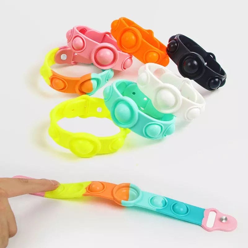 Push Pops Bubble Bracelet, Silicone Simple Dimple Toy Jewellery
