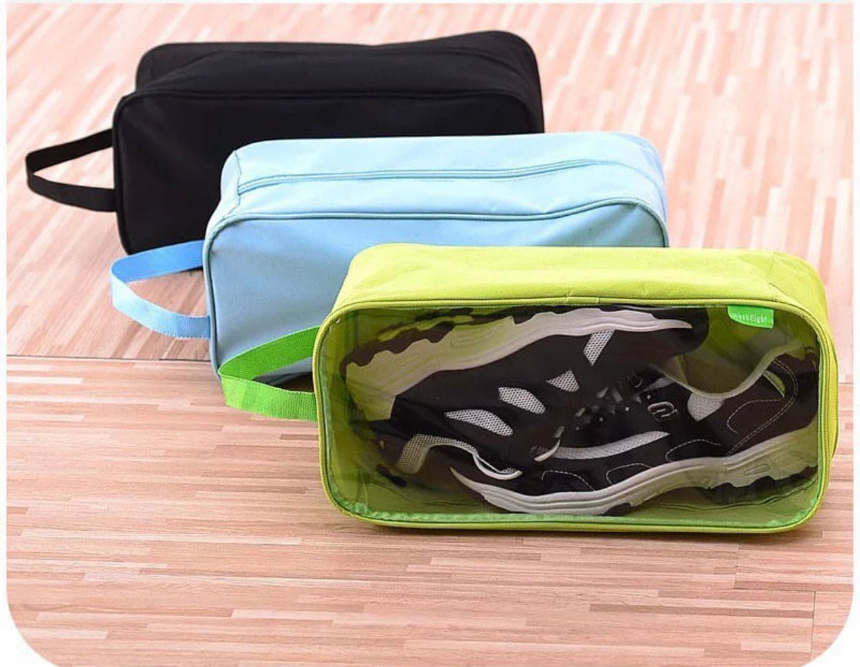 Large Capacity Colorful Travel Transparent Shoe Bag, Suit case Luggage Organizers, Durable Travel Essential Toiletry Waterproof Shoe Organizers, Travel Portable Sorting Pouch
