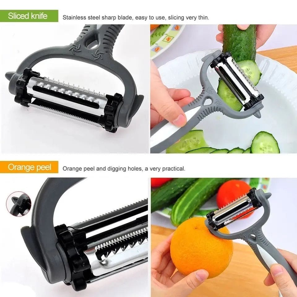 Simple Vegetable Peeler, Multifunctional  Rotary Vegetable Peeler, Stainless Steel Rotary Grater, Cabbage Potato Slicer Fruit Knife Kitchen Gadget, Multi Purpose 360 Degree Rotary Kitchen Tool