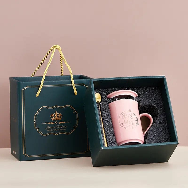 Heart Pattern Ceramic Mug Set, Love Sign Ceramic Couple Mug Set, Love Heart Mug, Couple Cup Ceramic Mugs, Creative Mug With Lid And Spoon, Luxury Marble Ceramic Coffee Cups