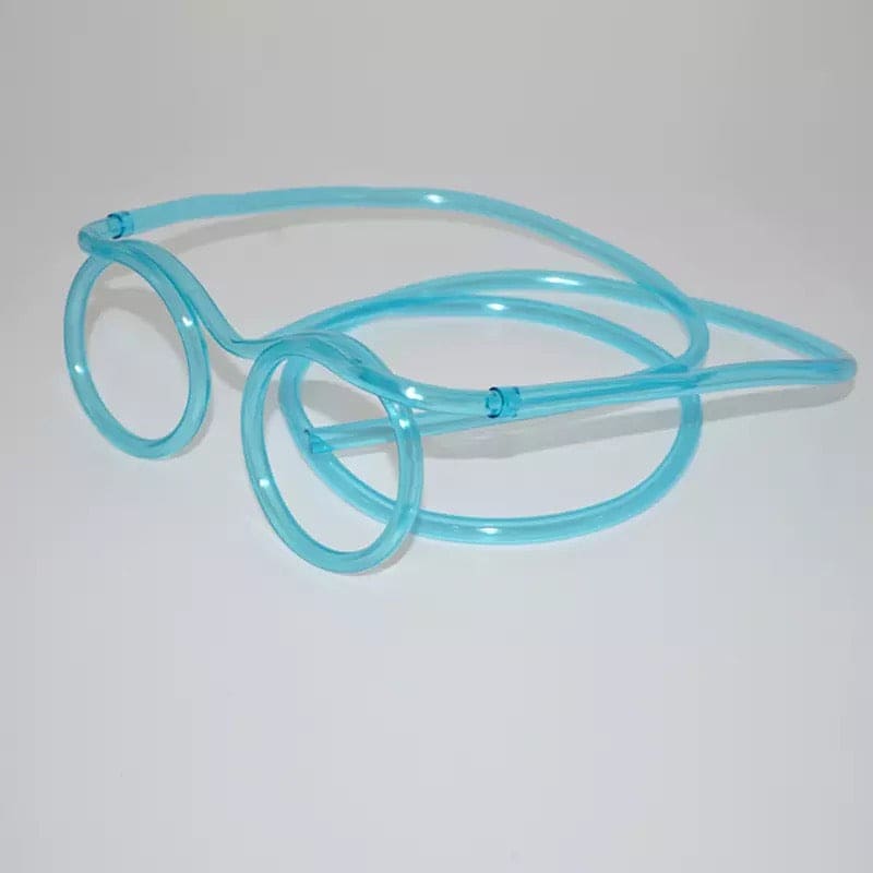 Funny Soft Flexible Straw Glasses, Plastic Drinking Straws, Crazy Fun Loop Straws, Unique Drinking Tube, Flexible Soft Drink Eyeglasses, Crazy Funky Drinking Tube For Party Supplies