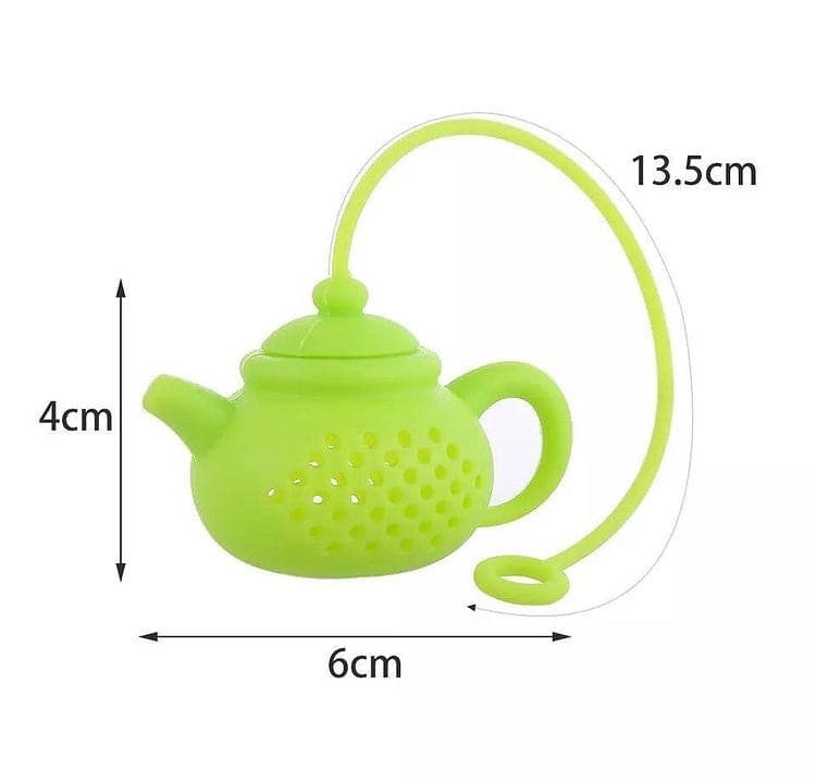 Creative Kettle Shape Silicone Tea Infuser, Reusable Tea Coffee Strainer, Teapot Shape Tea Filter