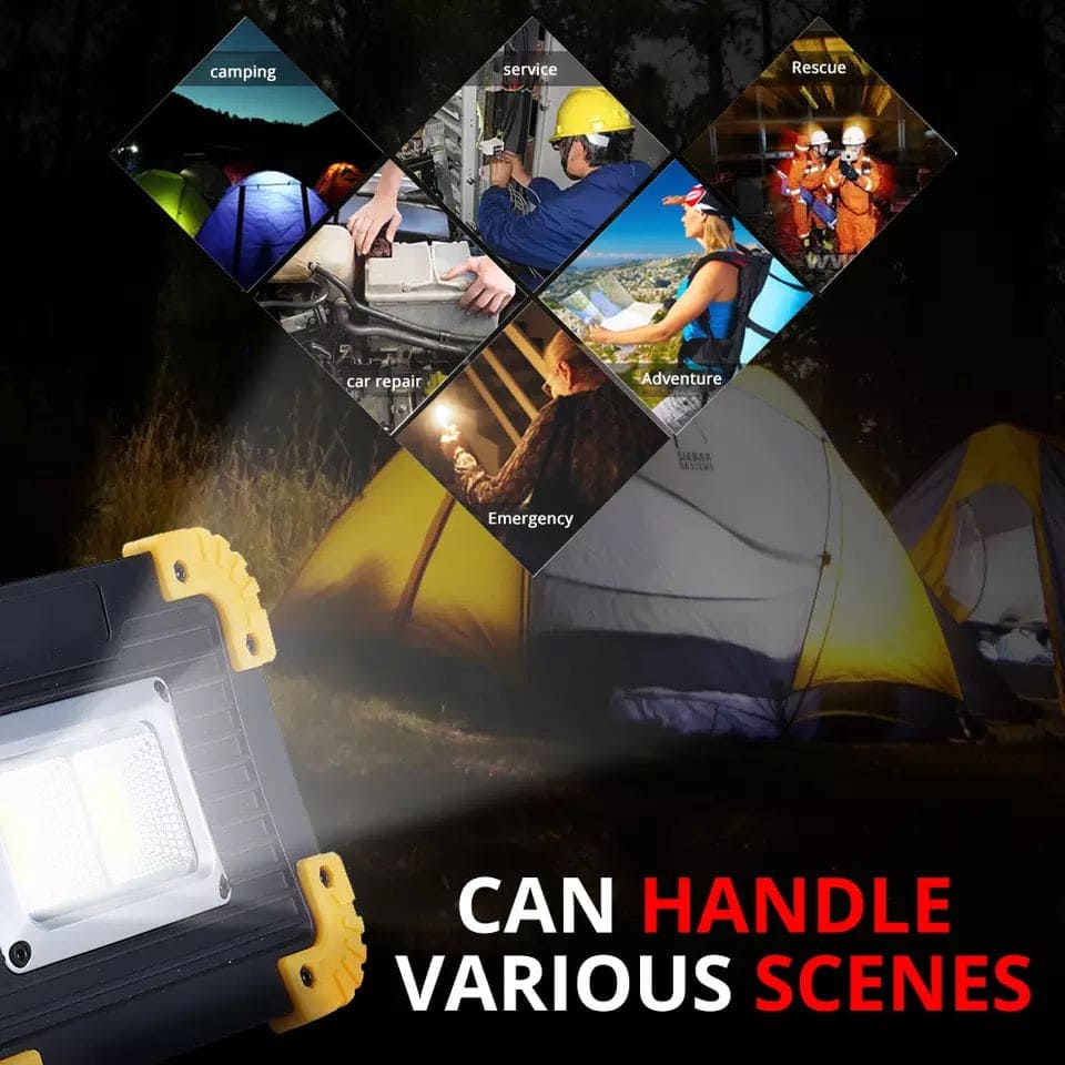 Portable Spotlights, 3 Modes LED Travel Light For Camping, Travel Light for Outdoor Camping Hike, Portable COB Floodlight, Powerful USB Rechargeable Flashlight, Work Light